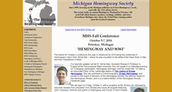 Desktop Screenshot of michiganhemingwaysociety.org